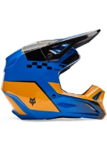 Kask enduro Fox V1 Collect niebiesko-pomarańczowy