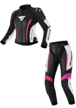 Kombinezon motocyklowy dwuczęściowy damski Shima Miura 2.0 czarno-biało-różowy