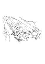 Gmol silnika Hepco&Becker do Honda NTV 650 (88-98) czarny