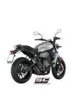 Pełny układ wydechowy 2-1, SC-Project S1 Titanium + Carbon [Czarny mat] - Yamaha XSR 700 [16-20]