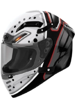 Kask integralny Airoh Connor Masker czarno-biało-czerwony połysk