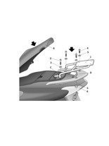 Stelaż Shad pod kufer centralny Honda Dylan / Ses 125 / 150 (02-08)