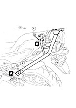 Stelaż centralny ALU-RACK Hepco&Becker Yamaha FZ6 / Fazer [03-06] Srebrny