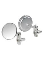 Lusterka aluminiowe Lampa Dernier mocowane na kierownicy, srebrne [para]