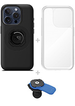 Zestaw: etui MAG na telefon iPhone 15 Pro (magnetyczne) + wodoodporny pokrowiec MAG + uchwyt kulowy Quad Lock
