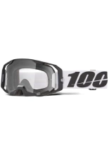 Gogle motocyklowe 100% ARmatic z przeźroczystą szybką czarno-białe
