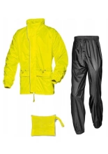 Kombinezon przeciwdeszczowy motocyklowy dwuczęściowy K-OUT 3 czarny-fluo