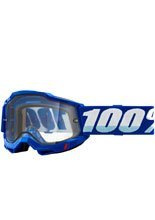 Gogle motocyklowe 100% Accuri 2 Enduro z szybką przezroczystą, niebieskie