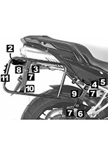 Stelaż kufrów bocznych Hepco&Becker Lock-It Yamaha FZ 6 / Fazer [07-09] srebrny