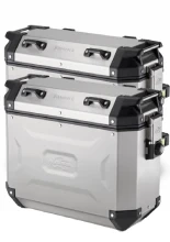 Zestaw kufrów bocznych Kappa K'Voyager 37 aluminiowych, srebrnych [poj.: 2 x 37 litrów]