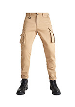 Jeansy motocyklowe Pando Moto Desert Cargo brązowe