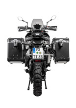 Zestaw: kufry boczne czarne Zega Evo X + stelaże srebne Touratech Husqvarna Norden 901 [poj.: 45+45l]