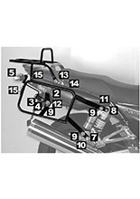 Komplet stelaży bocznych oraz stelaż centralny Hepco&Becker Yamaha XJR 1300 [07-] z systemem Lock-it