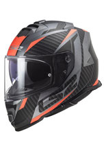 Kask integralny LS2 FF800 Storm II Racer szaro-pomarańczowy matowy