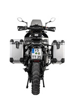 Zestaw: kufry boczne srebrne "And-S" Zega Pro + stelaże czarne Touratech Husqvarna Norden 901/ Expedition, KTM Adventure 890/ R/ 790/ R [poj.: 31+38l]