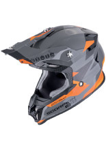 Kask enduro Scorpion VX-16 Evo Air Rod szaro-pomarańczowy