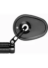 Lusterko motocyklowe uniwersalne Motogadget Mo.view Club aluminiowe, czarne [długość ramienia: 60 mm]