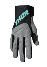 Rękawice cross Thor Spectrum szaro-czarno-niebieskie