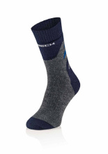 Skarpety termoaktywne Brubeck Trekking Merino grafitowo-niebieskie
