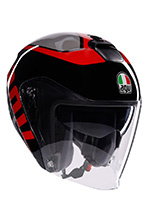 Kask otwarty AGV Irides Valenza szaro-czarno-czerwony matowy