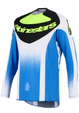 Bluza cross Alpinestars MX Techstar Knif biało-niebieska-fluo