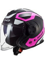 Kask otwarty LS2 OF570 Verso Marker czarno-różowy matowy
