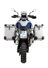Zestaw: kufry boczne srebrne "And-S" Zega Pro + stelaże srebrne Touratech BMW F 900 GS (24-) [poj.: 38+45l]