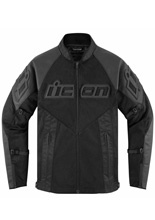Kurtka motocyklowa skórzano-tekstylna Icon Mesh AF czarna
