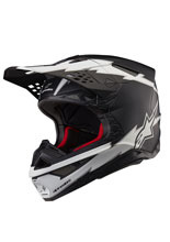 Kask enduro Alpinestars MX Supertech M10 Ampress czarno-biały matowy