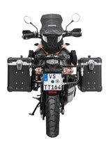 Zestaw: kufry boczne z anodowanego aluminium czarne "And-Black" Zega Evo + stelaże czarne Touratech KTM 1050 Adventure/1090 Adventure/1290 Super Adventure (-20)/1190 Adventure/R (38+45L)
