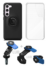 Zestaw na motocykl: etui na telefon Samsung Galaxy S23, wodoodporny pokrowiec oraz mocowanie Quad Lock