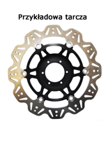 Tarcza Hamulcowa EBC VR622BLK VEE ROTOR czarna na przód. Średnica 320mm.