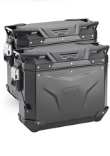 Zestaw kufrów bocznych GIVI Trekker Outback EVO Smart 40/44 aluminiowych, czarnych [bez wkładek SLR; poj.: prawy 40 l, lewy: 44 l]