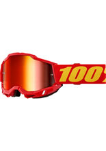Gogle motocyklowe 100% Accuri 2 z szybką lustrzaną czerwono-zółte