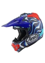 Kask enduro Arai MX-V Evo Stream niebiesko-czarno-czerwony