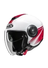 Kask otwarty HJC i40N Vision biało-czerwony