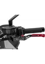 Regulowana dźwignia sprzęgła PUIG 4.0 Evo z zawiasem 90 stopni [przedłużenie czerwone]