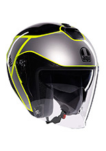 Kask otwarty AGV Irides Davao czarno-szaro-fluo