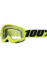Gogle motocyklowe dziecięce 100% Strata 2 z przezroczystą szybką żółte