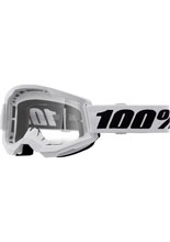 Gogle motocyklowe 100% Strata 2 Everest z przezroczystą szybką czarno-białe