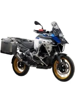 Zestaw: kufry boczne aluminiowe srebrne Zega Pro + stelaże czarne Touratech BMW R 1300 GS Adventure (24-) [poj.: 38+38l]
