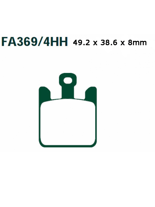Klocki hamulcowe EBC FA369/4HH 49.2 x 38.6 x 8mm NA PRZÓD