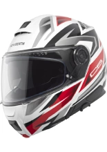 Kask szczękowy Schuberth C5 Zenith biało-czarno-czerwony połysk