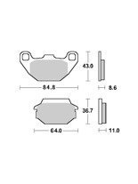 Klocki hamulcowe [przód] SBS 154 HF