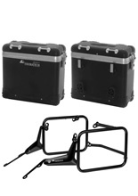 Zestaw: kufry boczne czarne "And-Black" Zega Pro + stelaże czarne Touratech BMW R1300GS (23-) [poj.: 31+31l]