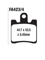 Klocki hamulcowe EBC FA423/4HH 44.7 x 53.5 x 8.45mm NA PRZÓD