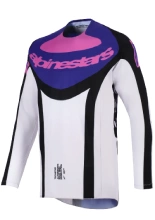 Bluza cross Alpinestars MX Techstar Knif szaro-niebiesko-fioletowa