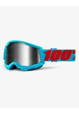 Gogle motocyklowe100% Strata 2 z szybką lustrzaną błękitne