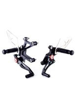 Zestaw regulowanych podnóżków z dźwigniami GILLES FXR-K06 Kawasaki EX 400 Ninja (18-23)/ KRT Edition (18-20) czarny