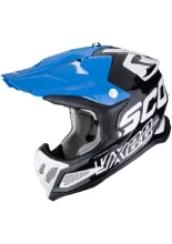 Kask enduro Scorpion VX-22 Air Updown czarno-biało-niebieski